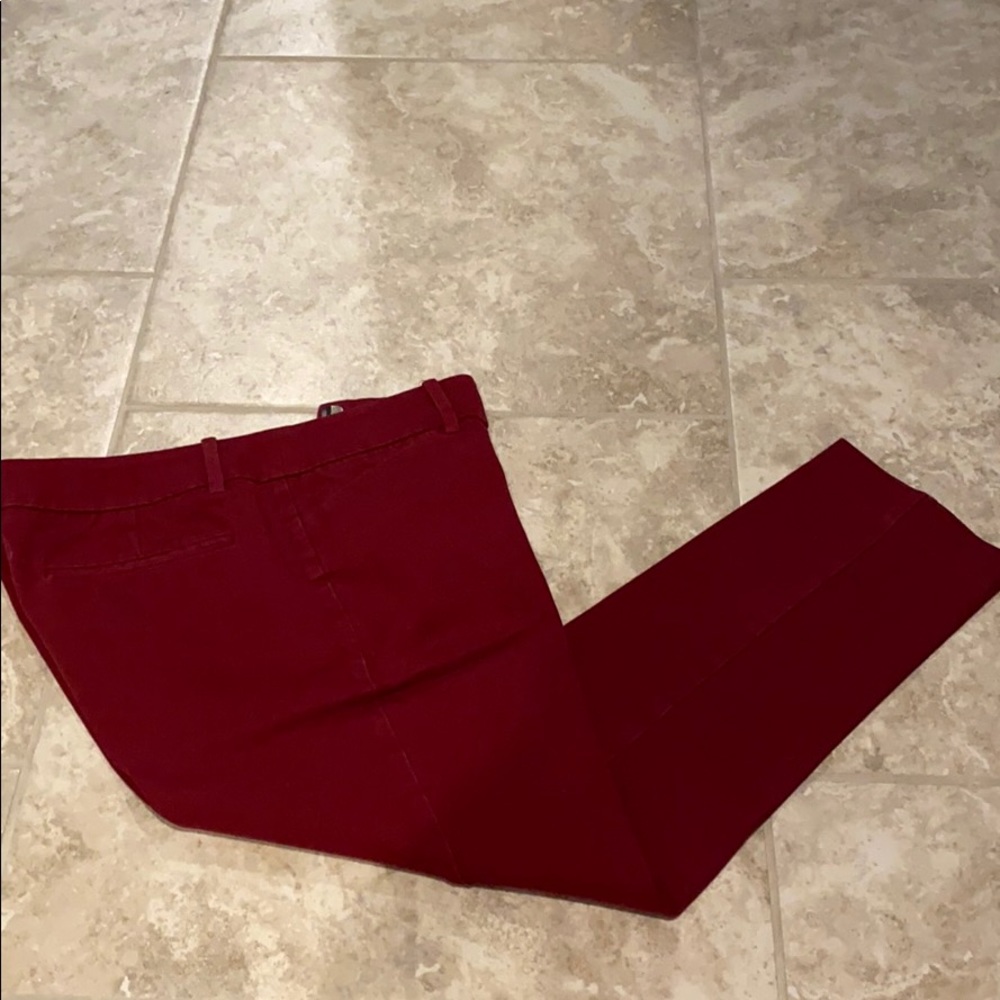 Maroon crop pants
